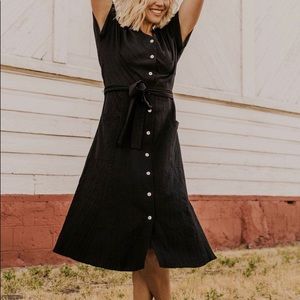 Roolee XL Black Button Down Dress